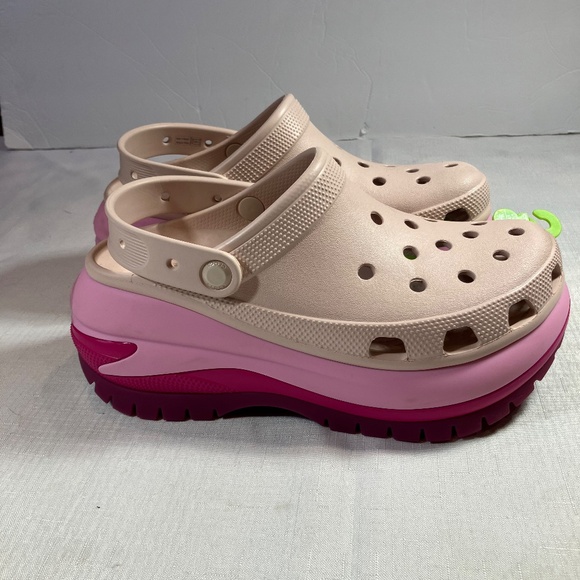 NWOT Crocs Mega Crush Platform Clogs, Pink, Women's Size 9/Men's Size 7 - Picture 2 of 9